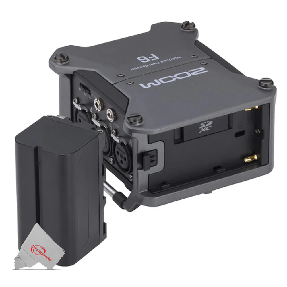 Zoom F6 6-Input / 14-Track Multi-Track Field Recorder with 2x Vidpro Professional Wired XLR Lavalier Microphone XM-L2 for Pro Audio Equipment - Image 6