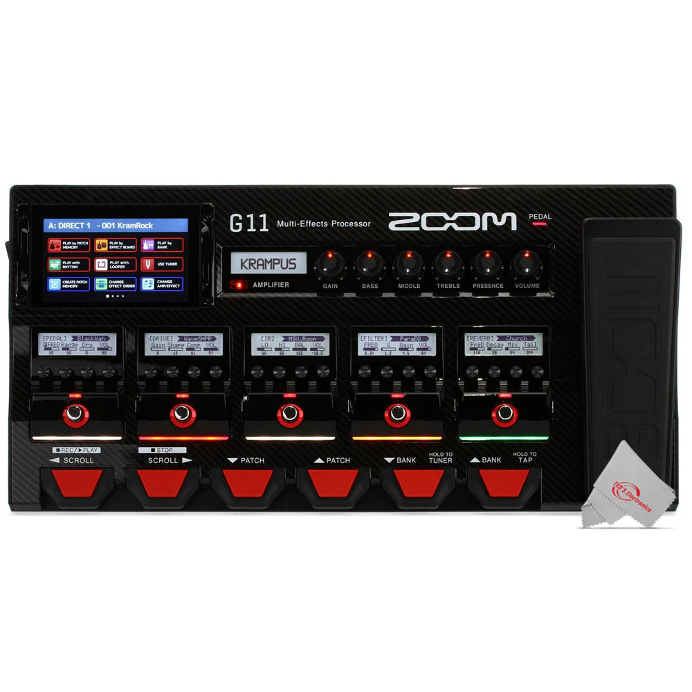 Zoom G11 Multi-Effects Processor for Electric Guitar with Zoom BTA-1 Bluetooth Adaptor - Image 2