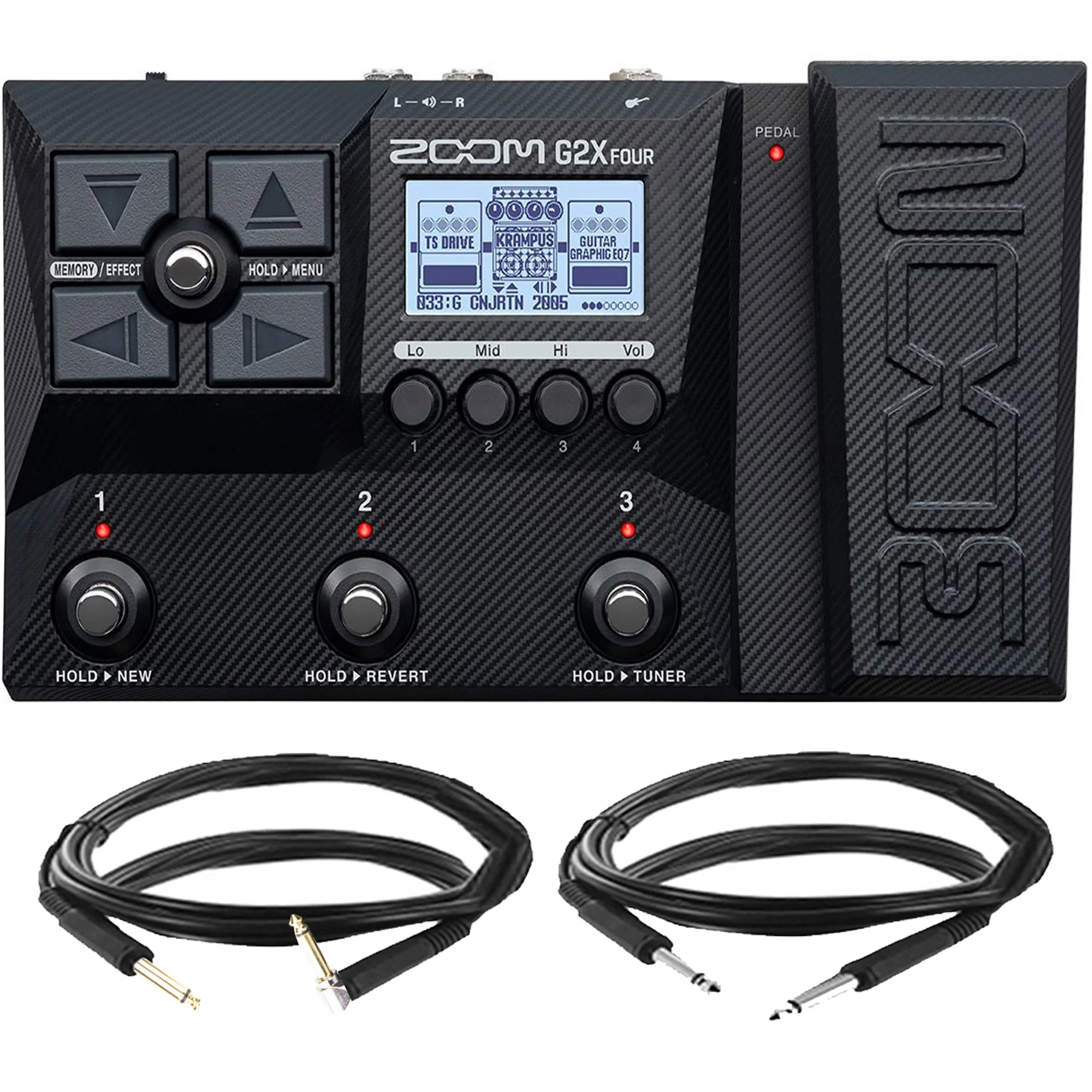 Zoom G2X Four Multi-Effect Guitar Pedal Cable Essential Kit