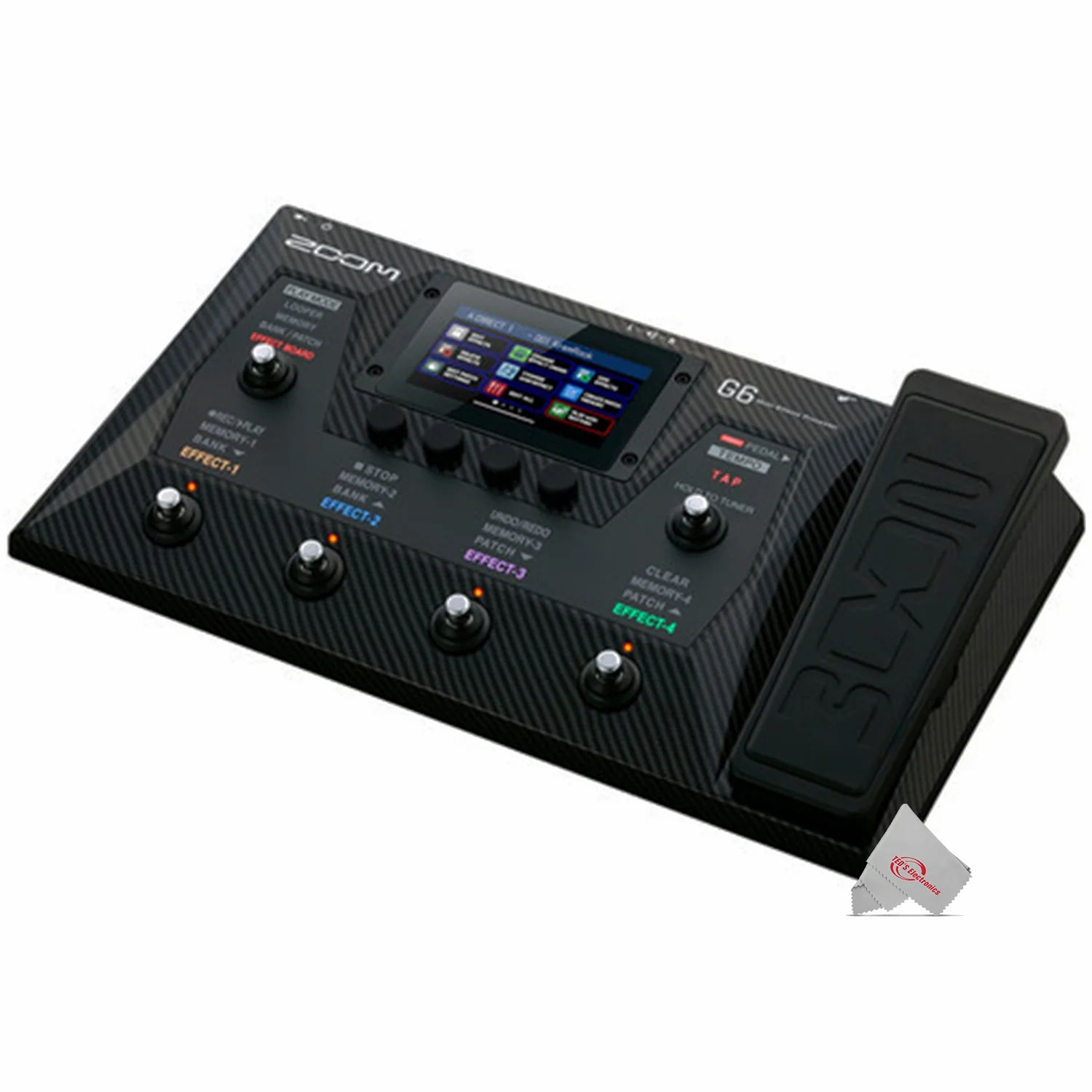 Zoom G6 Multi-Effects Processor Pedal for Guitarists + FP02M Expression Pedal Kit - Image 2