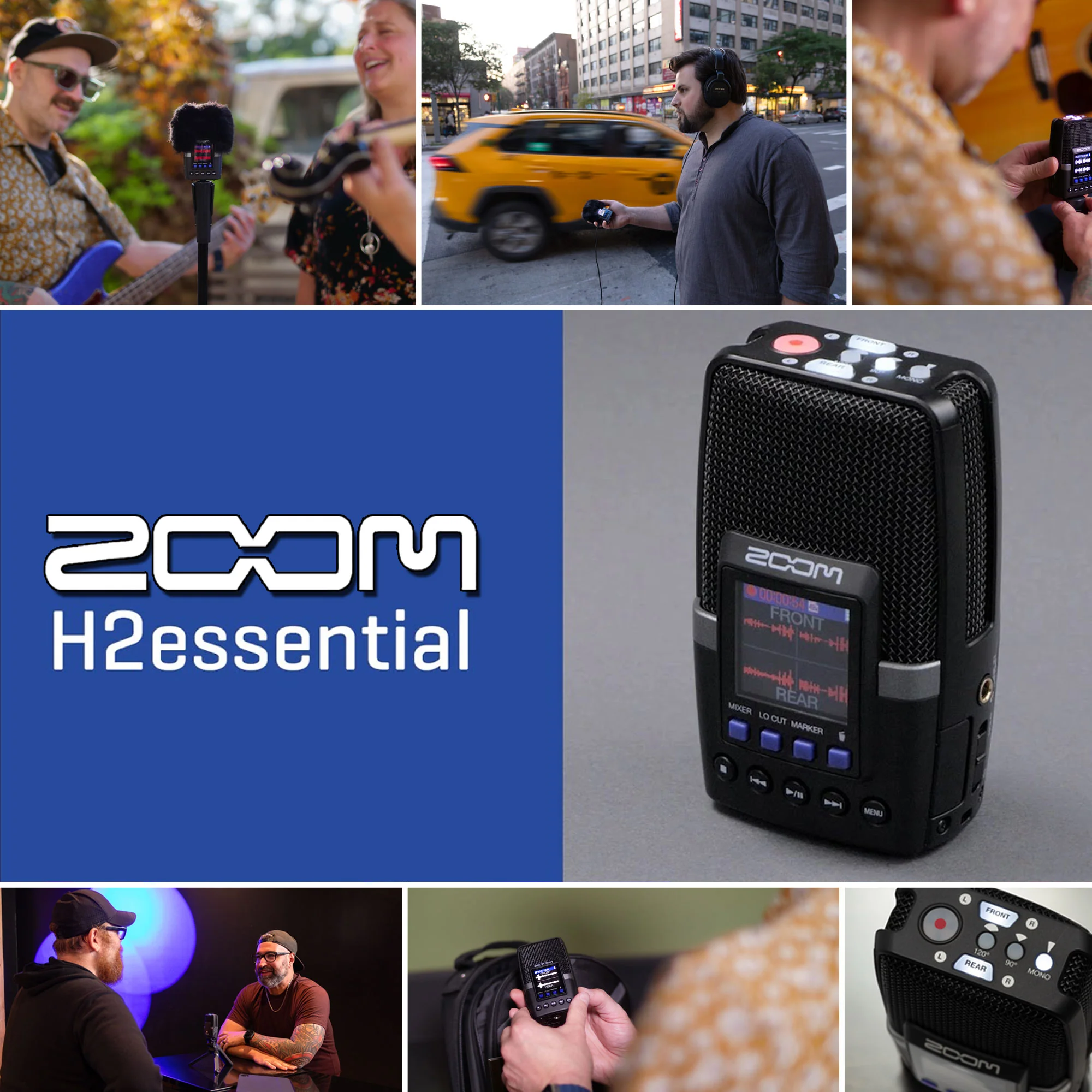 Zoom H2essential Multi-Mic 32-Bit Float Handy Recorder with Transcend 256GB 300S UHS-I microSDXC Memory Card Bundle - Image 2