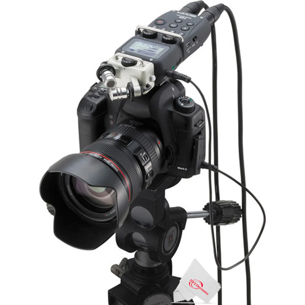 Zoom H5 4-Input / 4-Track Portable Handy Digital Recorder w/ Interchangeable X/Y Mic Capsule and 2x Vidpro Professional Wired XLR Lavalier Microphone XM-L2 with XLR Input - Image 5