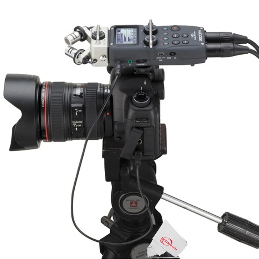 Zoom H5 4-Input / 4-Track Portable Handy Digital Recorder w/ Interchangeable X/Y Mic Capsule and 2x Vidpro Professional Wired XLR Lavalier Microphone XM-L2 with XLR Input - Image 6