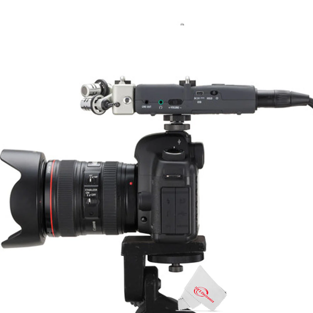 Zoom H5 4-Input / 4-Track Portable Handy Digital Recorder w/ Interchangeable X/Y Mic Capsule and 2x Vidpro Professional Wired XLR Lavalier Microphone XM-L2 with XLR Input - Image 7