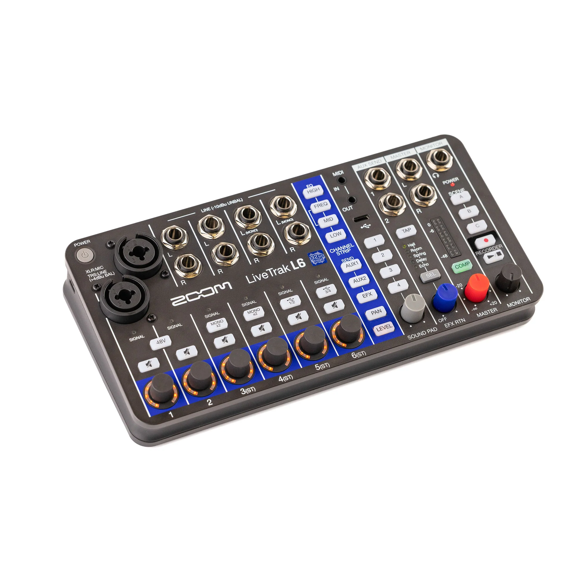 Zoom LiveTrak L6 10-Track Digital Mixer / Recorder with Zoom ZDM-1 Podcast Mic Pack Accessory Bundle and 2x SanDisk 128GB microSDXC Memory Card - Image 4