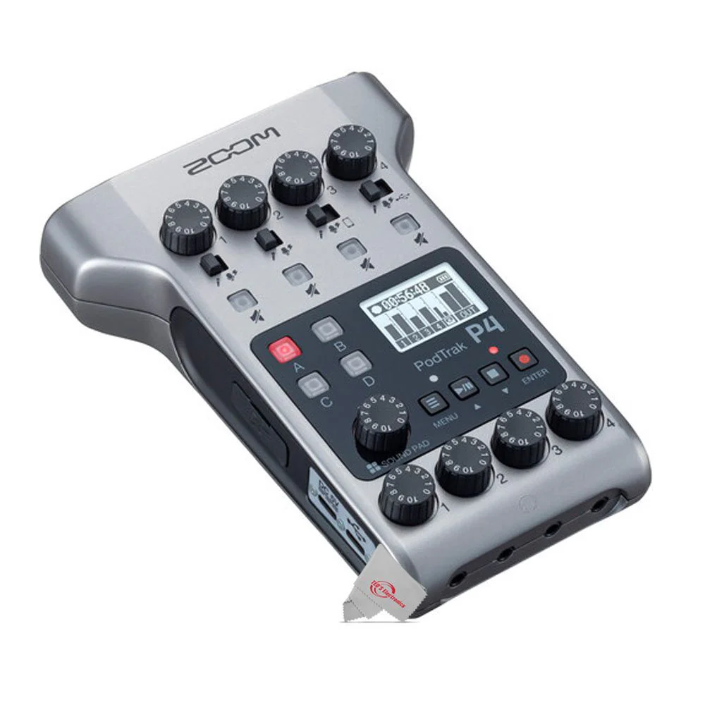 Zoom PodTrak P4 Portable Multitrack Podcast Recorder +  ZOOM BTA-2 Bluetooth Adapter Audio For PodTrak Series - Image 2