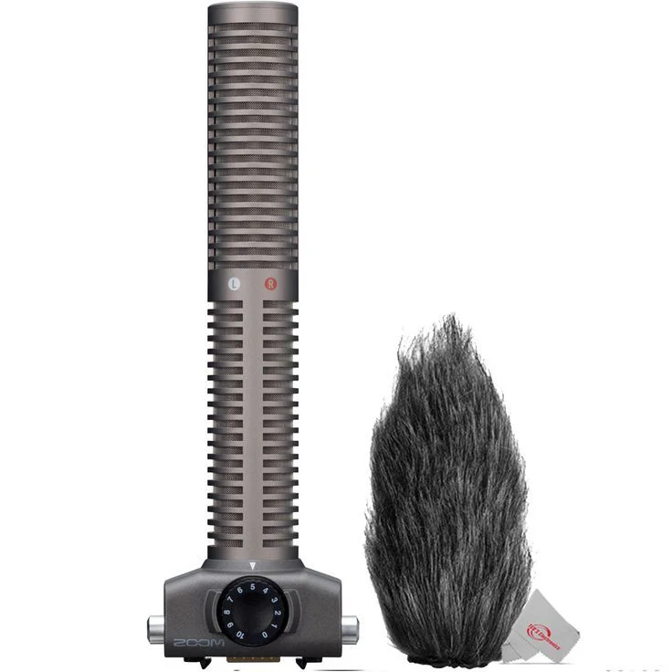 Zoom ECM-3 9.8' Extension Cable for Mic Capsule with Action Camera Mount + Zoom SSH-6 Stereo Shotgun Microphone Capsule + ZOOM WSS-6 Windscreen For SSH6 and SSH-6 Shotgun Mic Capsules + Tall Tripod - Image 3