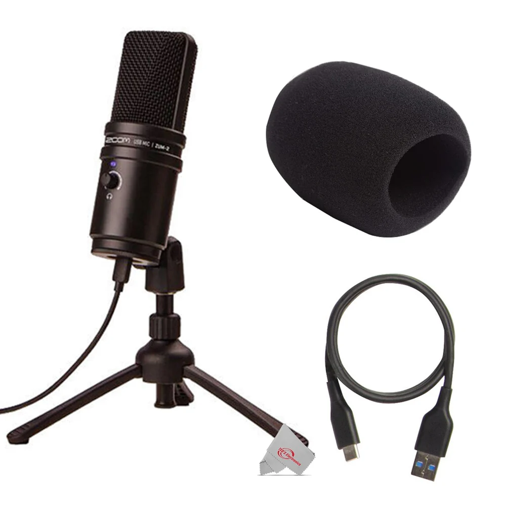 Zoom ZUM-2 Podcast Microphone with Desktop Stand, Cable & Windscreen - Image 3