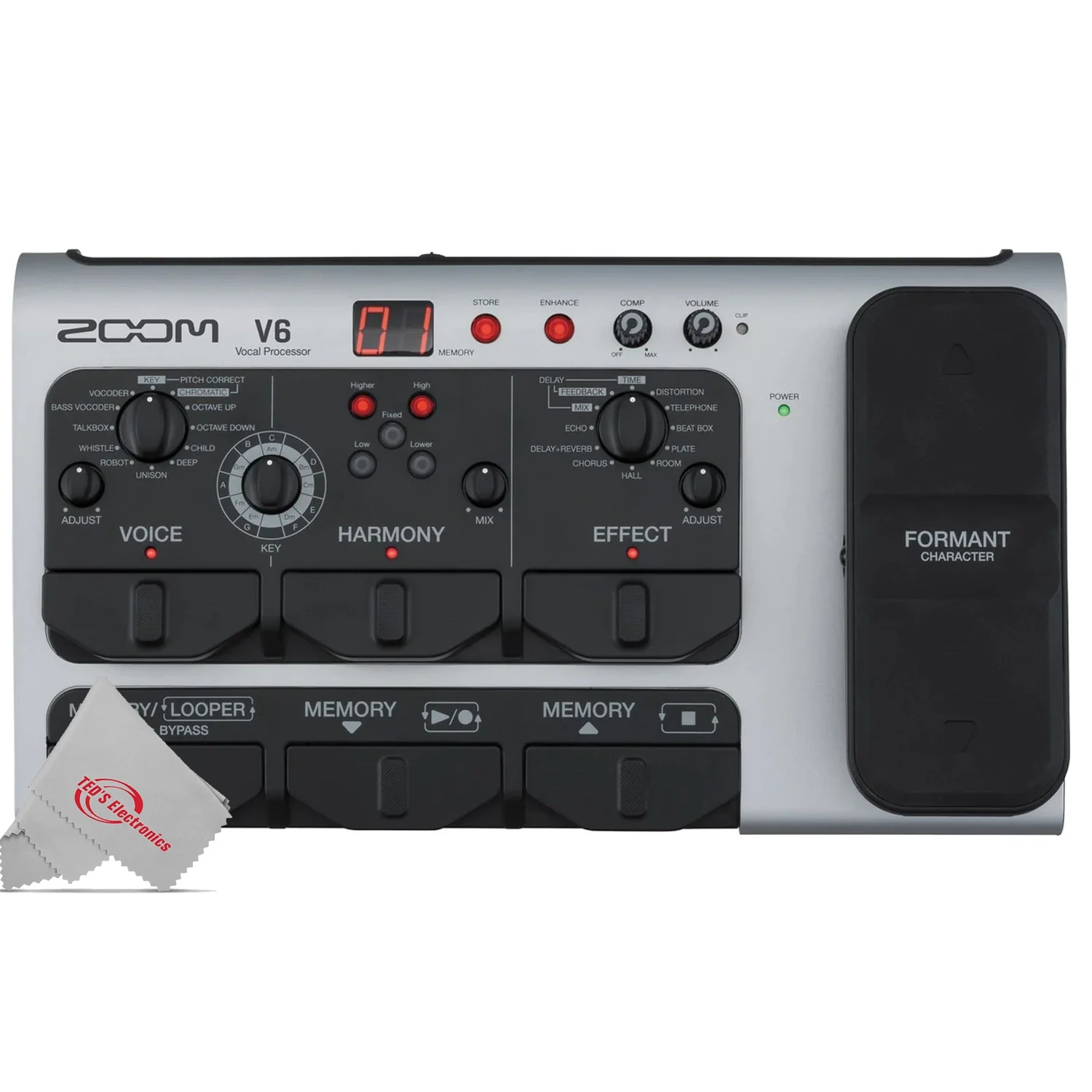Zoom V6-SP Multi-Effects Vocal Processor Pedal with SGV-6 Vocal Microphone Kit - Image 2