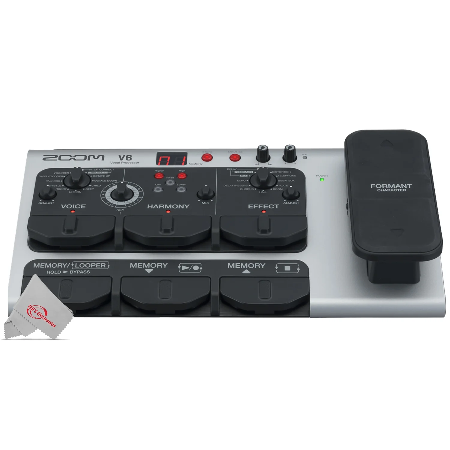 Zoom V6-SP Multi-Effects Vocal Processor Pedal + XM8500 Dynamic Cardioid Vocal Microphone Kit - Image 3