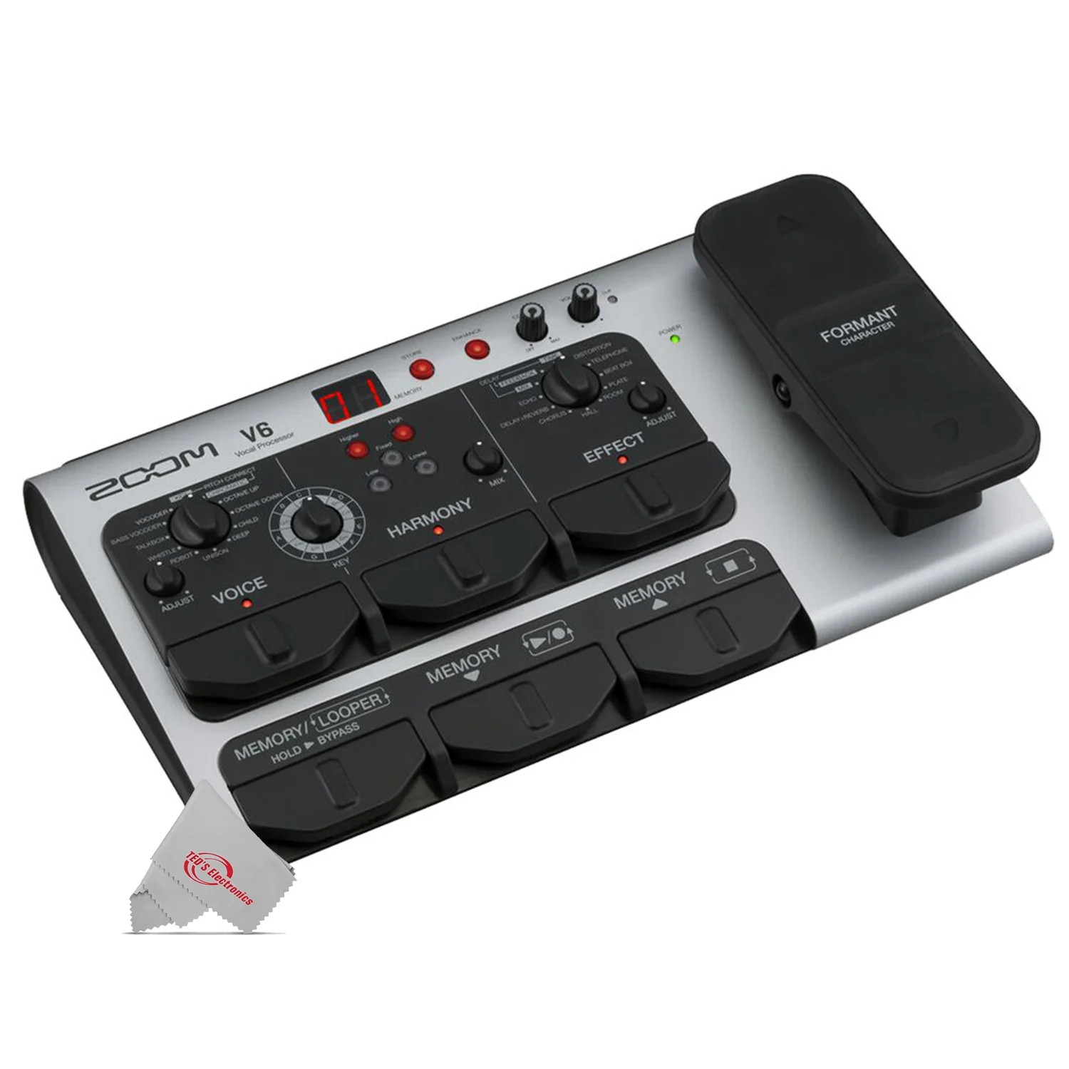 Zoom V6-SP Multi-Effects Vocal Processor Pedal + XM8500 Dynamic Cardioid Vocal Microphone Kit - Image 4